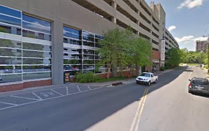 Vanderbilt South Parking garage entrance near Irish lab